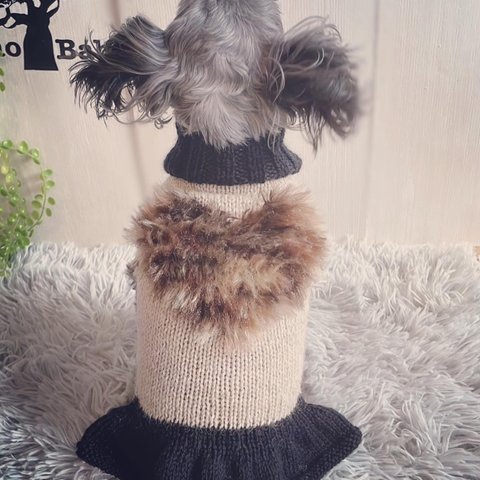 犬服セーター🧶手編み