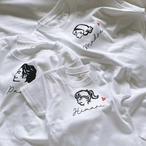 【3枚セット】Tシャツ 名入れTシャツ 家族写真 ウェディング 出産祝い マタニティーフォト ペアルック お揃い