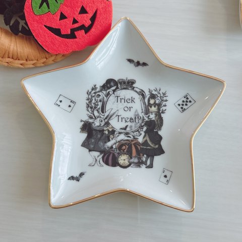 ハロウィン🎃小皿　ポーセラーツ