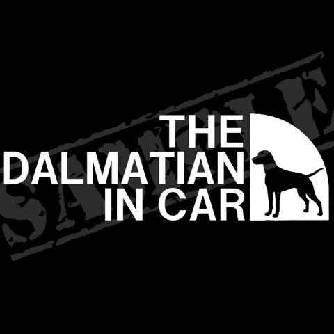 THE DALMATIAN IN CAR パロディステッカー（ダルメシアン）/ 5.5cm×17cm