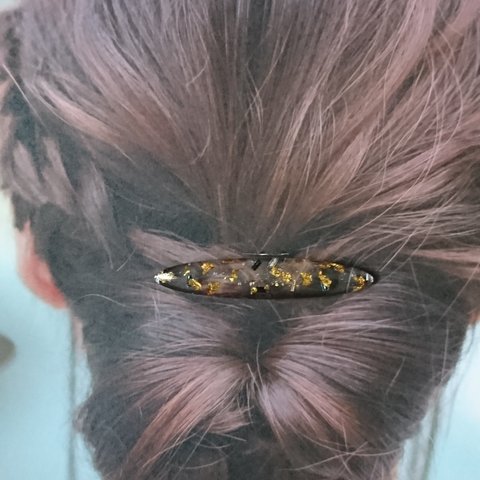 クリアレジンヘアクリップ