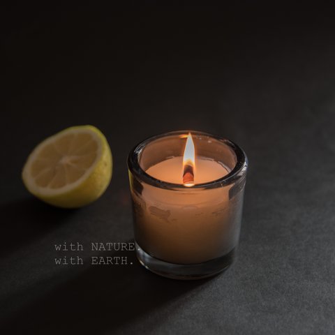 「Honey & Lemon」Scented beeswax candle 《受注制作》