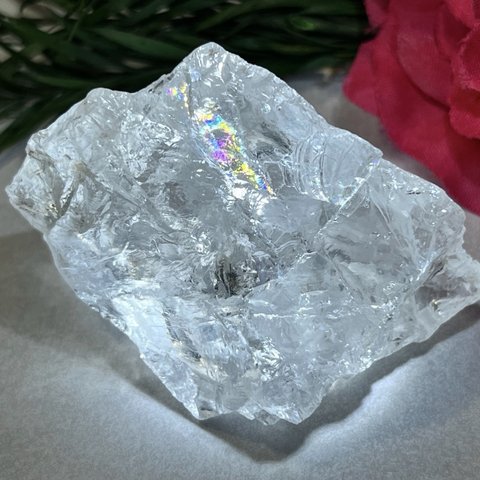 万華鏡✨　レインボー　アイスデビル　氷水晶　クリスタル　原石　氷の悪魔