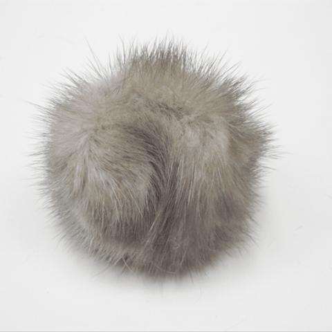 SHAREKI  ミンクファー ボール(天然）(カン付き）グレー　1セット1個入り 80mm  fur-8cm-gr