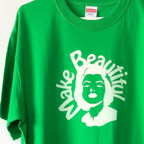 MOVIESTAR Tshirt 「ビューティフル」 B-type （L）ライトグリーン　ホワイト　【送料無料】