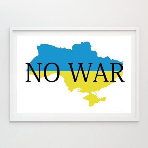 A4　ウクライナ　Ukraine　NO WAR ポスター　