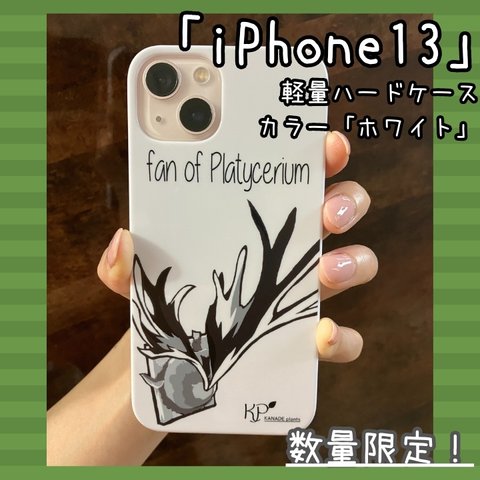 iPhone13用　軽量スマホケース　ハードタイプ　ビカクシダイラスト