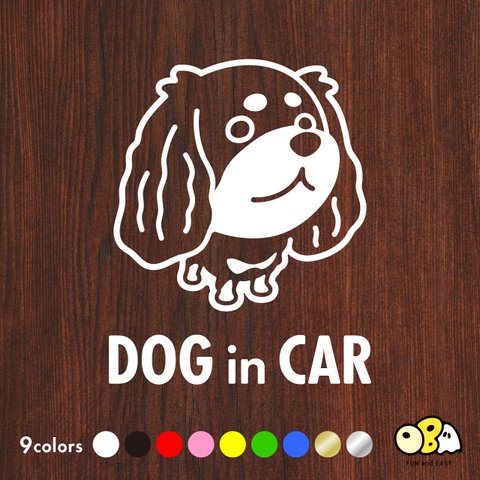 DOG IN CAR/キャバリアC カッティングステッカー KIDS IN CAR・BABY IN CAR・SAFETY DRIVE