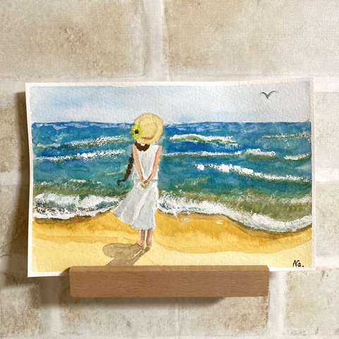 まりあちゃんの浜辺✳︎原画絵葉書