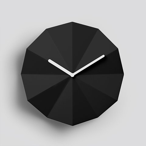 ≪送料無料≫　北欧デンマーク産　Delta Clock / デルタ クロック　ブラック（出産祝い・引っ越しなど、新たな門出への時計ギフトとしても◎）
