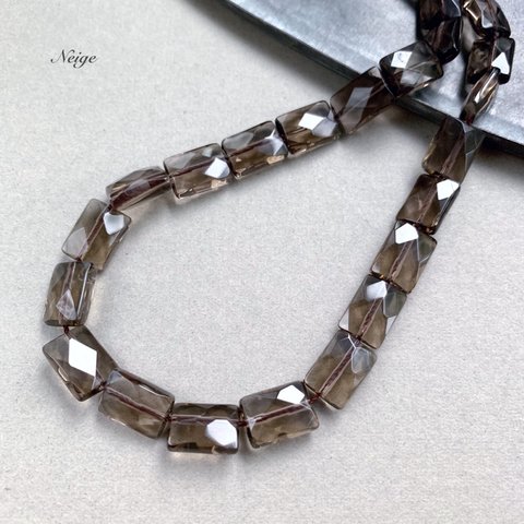 スモーキークォーツAAA　レクタングルカット14×10×6mm 天然石パーツ