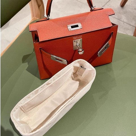 Hermes Mini Kelly 2 エルメスミニケリー2 インナーバッグ 4色選択可能 防水性よい 色落ちにくい ショルダーバッグインナー 収納バッグインナー