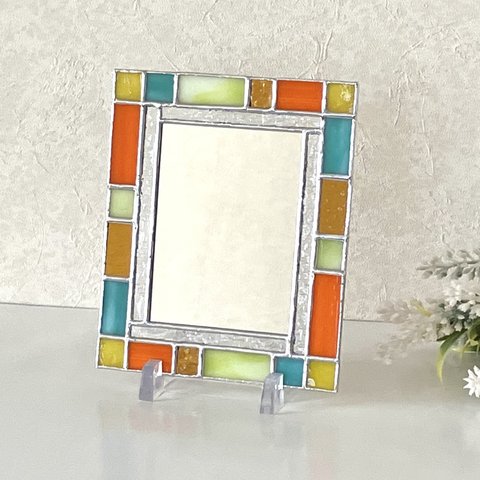 colorful mirror -orange -