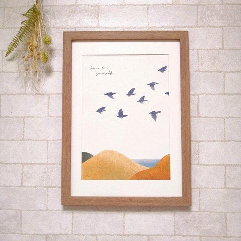 ● 渡り鳥 / Art poster / ポスター / フレーム無し