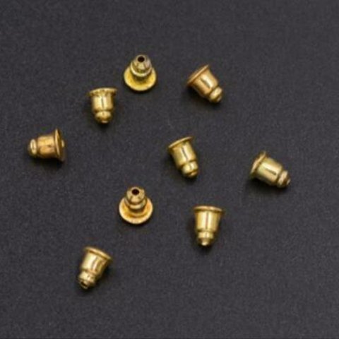 GM-083 300個 ピアスキャッチ 6×5mm アクセサリーパーツ ゴールド 3×【100ヶ】