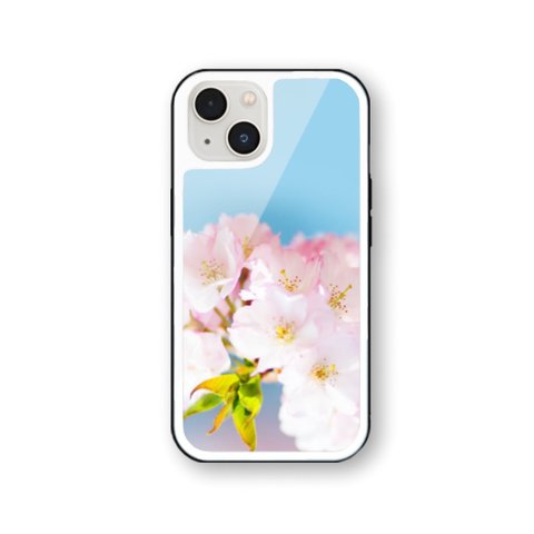 桜 91  強化ガラス iPhoneケース さくら　iPhone15 iPhone14 iPhone13 iPhone12 iPhone11 iPhoneSE2  iPhoneSE3