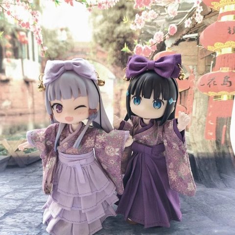 OB11 オビツ11服 マントラ 2種類 蝶結び付き 花柄 和服 着物 浴衣 お嬢様 お姫様 メイド 可愛い ロリィタ ワンピース スカート きれい