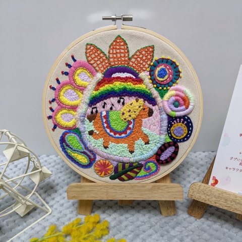 刺繍アート☆おどるウマ☆送料込み