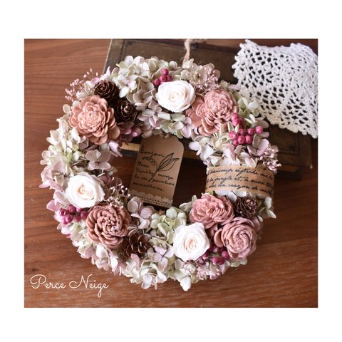 【受注製作】＊Couronne de fleurs antique＊　誕生日　記念日　お祝い　お礼　結婚　ウェルカム　プレゼント