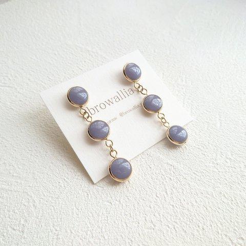 【ﾋﾟｱｽ/ｲﾔﾘﾝｸﾞ】marble / lavender blue(gold)