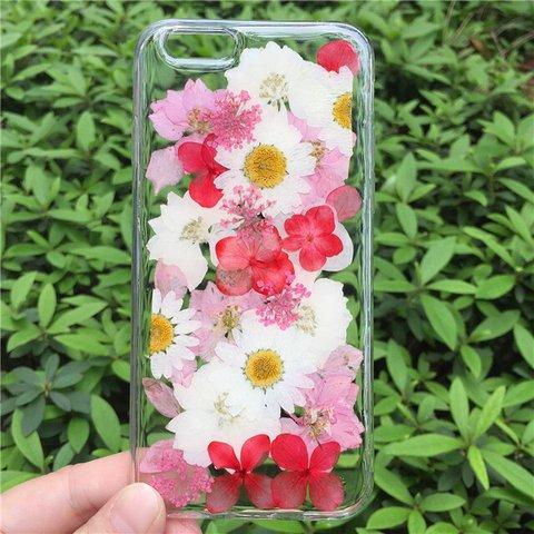 春の花物語 押し花ケースiphone7/iphone7プラスiphone8/iphone6/iPhonex/iphone6Plusスマホケース