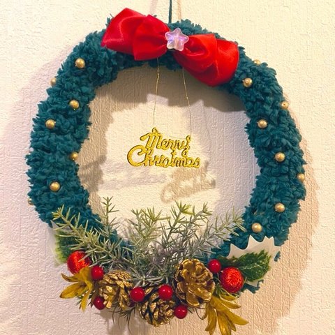 Christmas Wreath　⑥もこもこ松ぼっくり