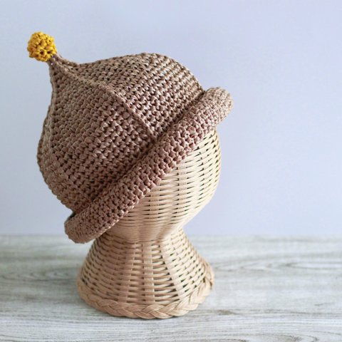 【オーダーメイド】エコアンダリアの麦わら小人帽子
