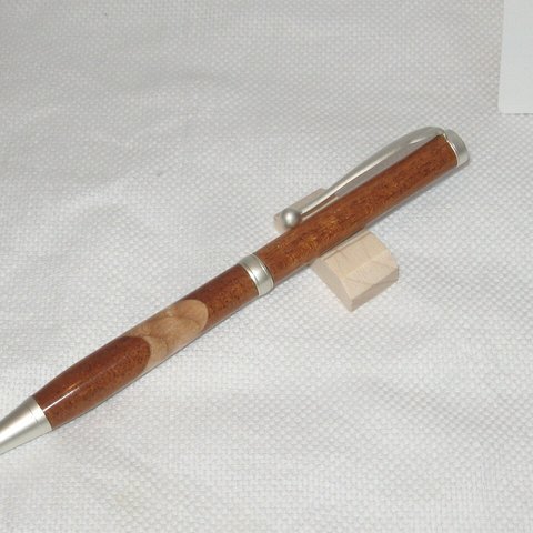 手作り木製ボールペン(スリムライン、マホガニー/メープル)
