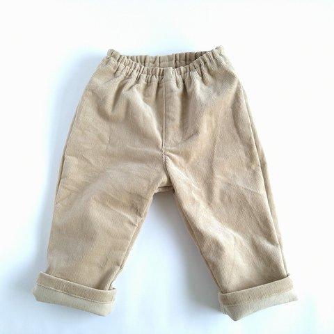 コーデュロイストレッチパンツ　80　ベージュ