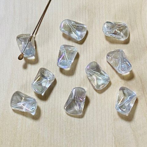 GLAS AURORA FACETED BEADS