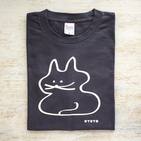 koubako-neko ねこ柄Tシャツ（ネイビー）