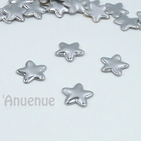 クッションパーツ （Mirror star / Silver ）20mm  10個セット