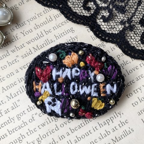 刺繍 ブローチ ハロウィン