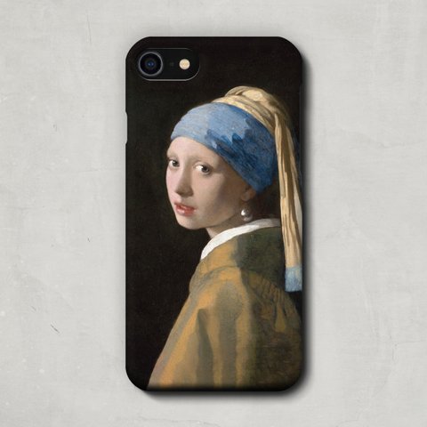 スマホケース / ヨハネス・フェルメール「真珠の耳飾りの少女 (1665)」 iPhone 全機種対応 iPhone14 Pro Plus SE フェルメール 真珠 耳飾り 少女 名作 絵画 レトロ 