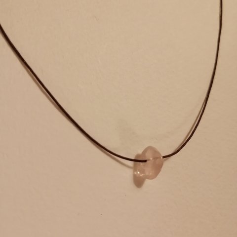 stone necklace　ローズクォーツ