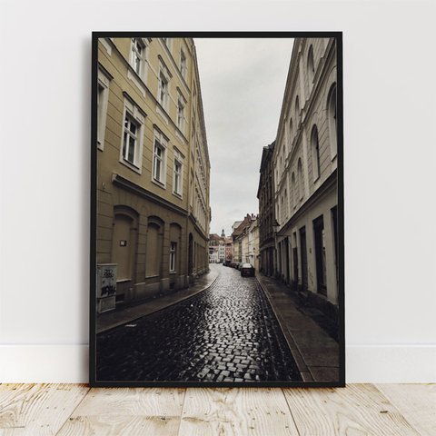 ドイツ、ゲルリッツの街並み / アートポスター 風景写真 ヨーロッパ グランドブダペストホテル撮影ロケ地 白黒 カラー