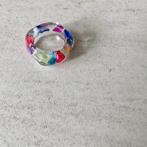 【再販】clear colorful ring