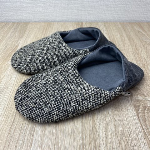 【リメイク】wool&denimバブーシュ7
