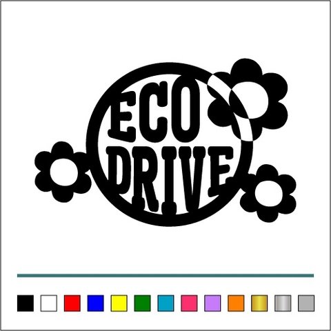 アメ車 旧車【 ECO DRIVE 花丸 001 】ステッカー ステッカー インカー ドラレコ エコカー【カラー選択可】 送料無料♪