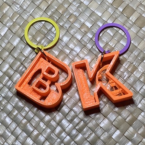 3D 蛍光　キーホルダー　BK BROOKLYN 