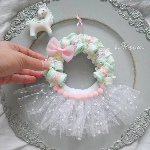 Ballerina Wreath ***bobbin merletto MINT GREEN mini