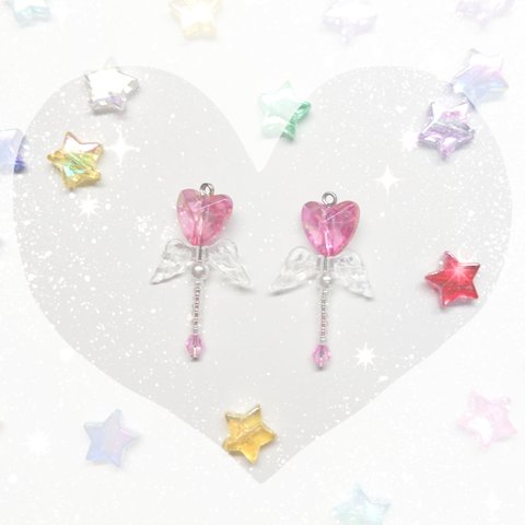 Heart♡魔法少女ステッキピアス(Pink)