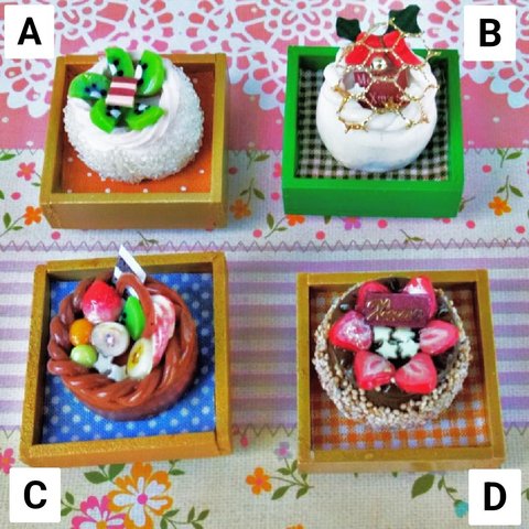 ★SALE★ ミニケーキのマグネット/カゴ入りクッキー