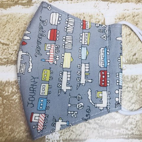 ハンドメイド♡布マスク♡汽車♡子供用大きめ