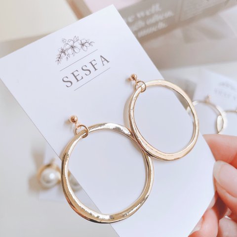 simple ringピアス/イヤリング