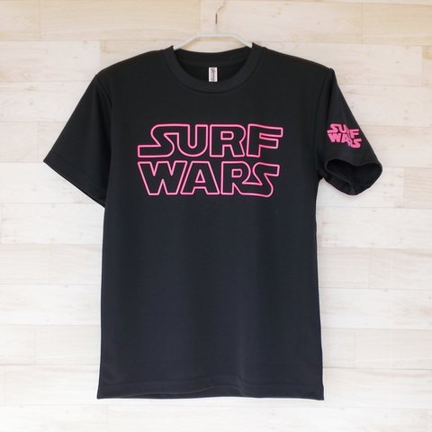 SURF WARS【ブラック×ネオンピンクプリント】