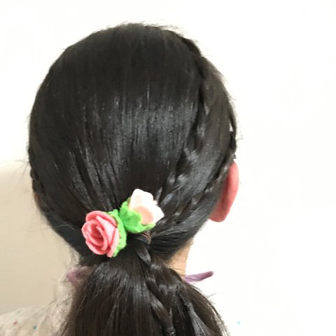 ダブルローズのヘアゴム♪