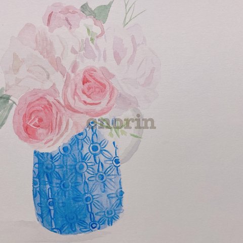 【原画】水彩画　穏やかな春