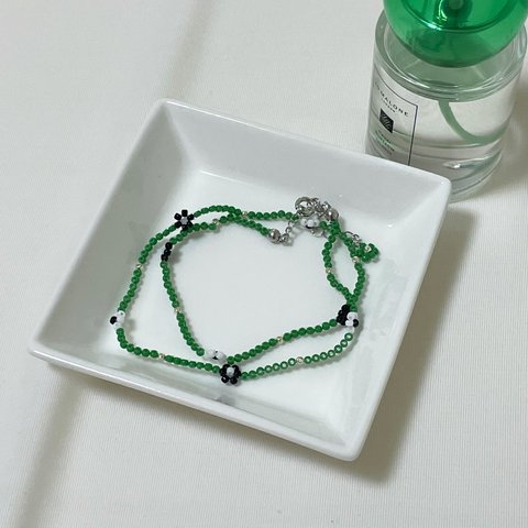 beads necklace ( green )