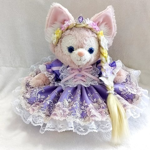 1145.リーナベルコスチューム♡Sサイズ用♡お花のパープルコスチューム☆２点セット